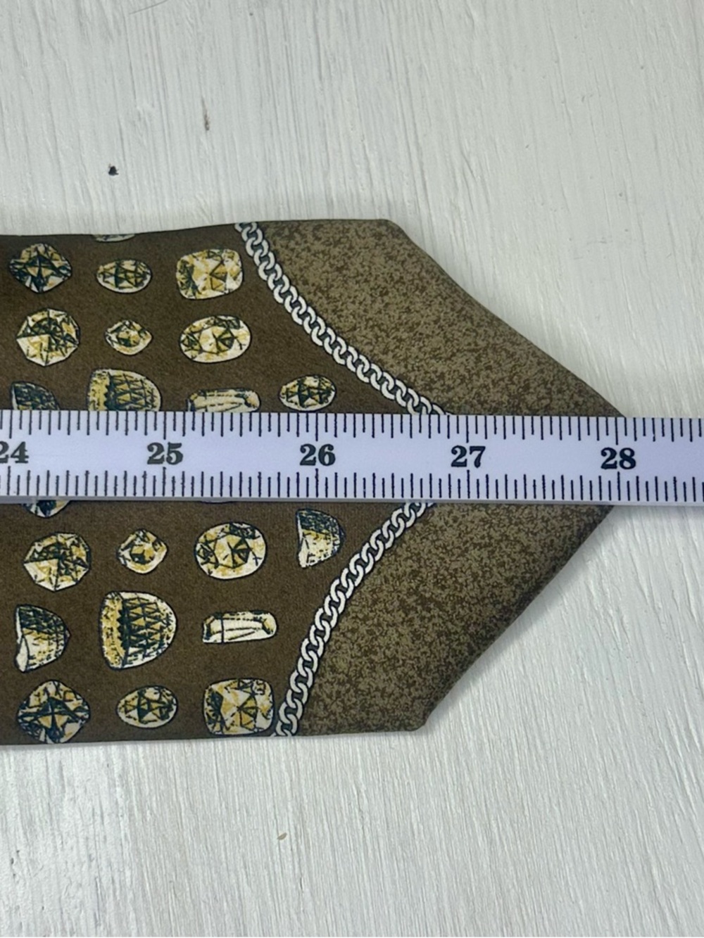 Gianfranco Ferre 90’s Vintage Silk Tie Brown Gold Old Money Italy LuxuryDesigner - Picture 9 of 9